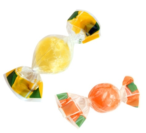 Hard Lemon and Orange Candies 100 gr Perle di Sole